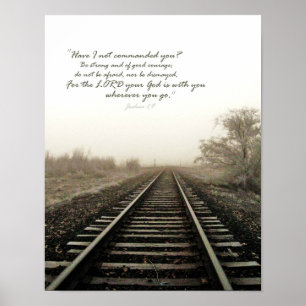 Winter Tracks Scene och Scripture 11x14 Poster