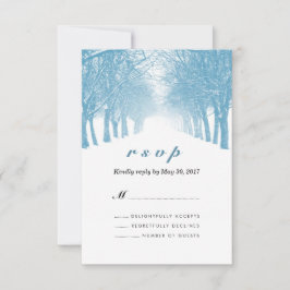 Winter Träd Avenue Bröllop OSA Card
