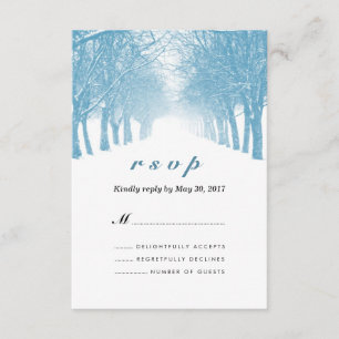 Winter Träd Avenue Bröllop OSA Card Kort