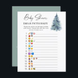 Winter träd \ Emoji pictionary-spel<br><div class="desc">Utformningen har ett modernt calligraphy-skript,  snöflingor-stjärnor och vattenfärgsskog träd. Matchande objekt är tillgängliga.</div>