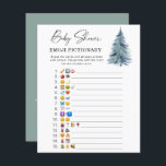 Winter träd \ Emoji pictionary-spel<br><div class="desc">Utformningen har ett modernt calligraphy-skript,  snöflingor-stjärnor och vattenfärgsskog träd. Matchande objekt är tillgängliga.</div>