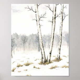 Winter Träd Fine Art Print Poster