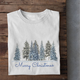 Winter Träd God jul T Shirt