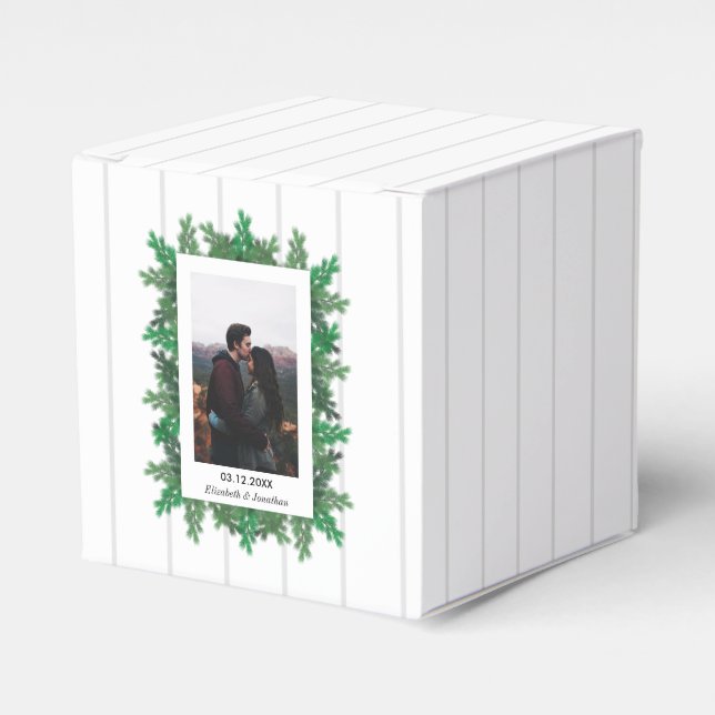 Winter Träd Grenar Photo Bröllop Presentaskar (Framsidan Sidan)