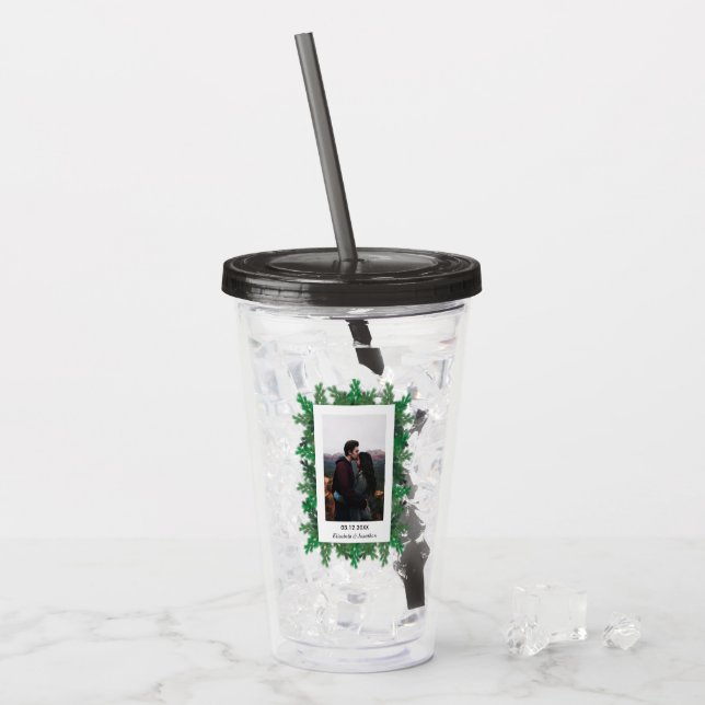Winter Träd Grenar Photo Bröllop Take Away Mugg (Framsida Ice)