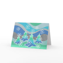 Winter Träd hälsning-kort