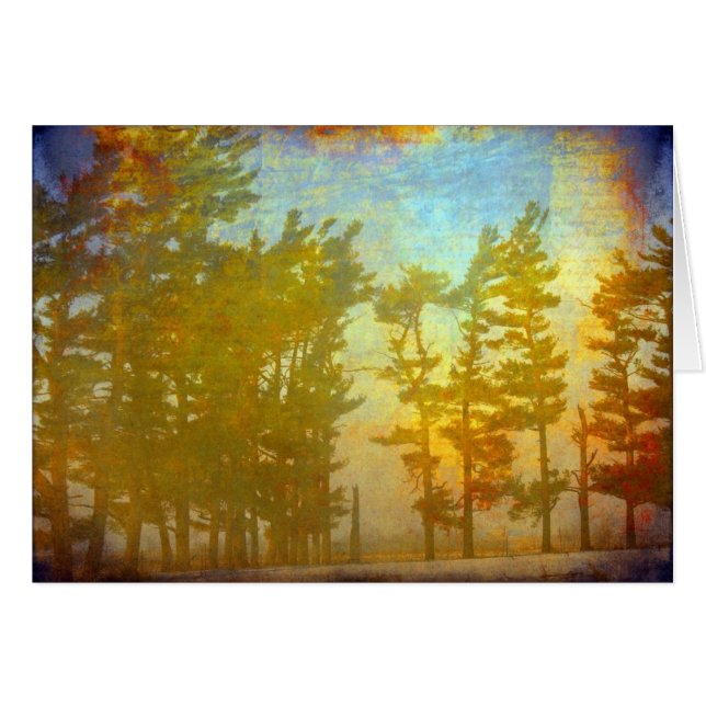 Winter Träd Hälsningskort (Framsidan Horizontal)