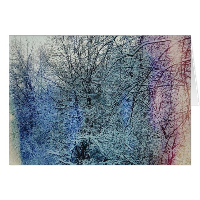Winter Träd Hälsningskort (Framsidan Horizontal)