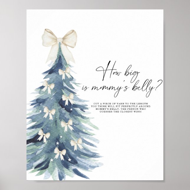 Winter träd hur stort är mamma Blocky-spelet poste Poster (Framsidan)