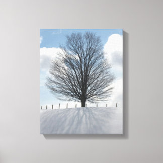Winter Träd i Michigan Photo Canvas Art Skriv ut