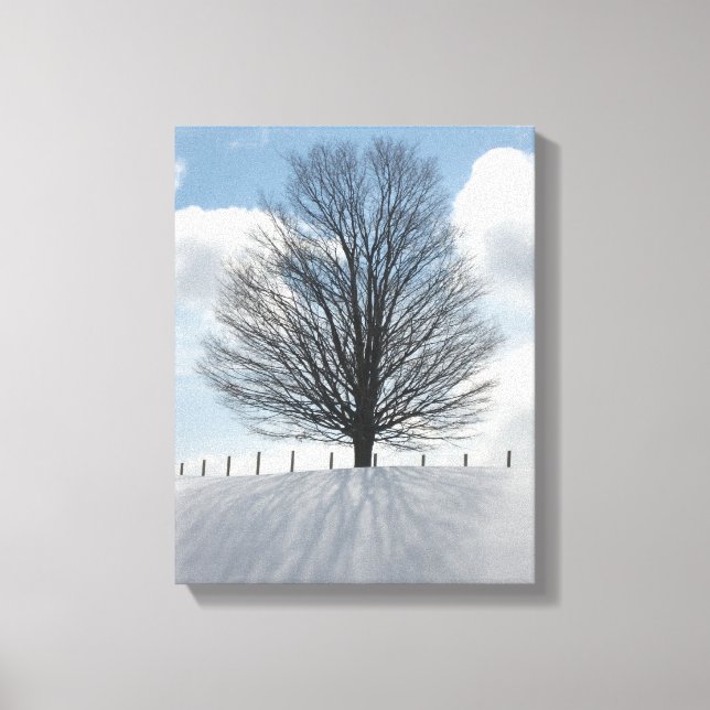 Winter Träd i Michigan Photo Canvas Art Skriv ut (Framsida)