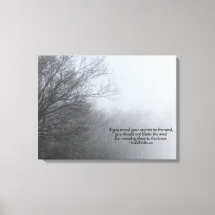 Winter Träd in Fog - Khalil Gibran Quote Canvastryck