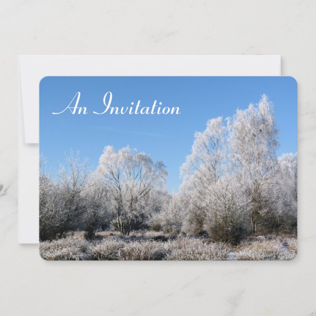 WINTER TRÄD INBJUDNINGAR (Framsida)