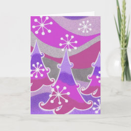 Winter Träd lila "Glad helg lodrät