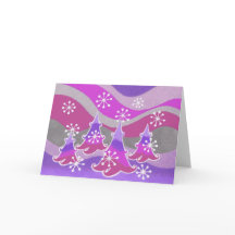 Winter Träd lila "God jul kort