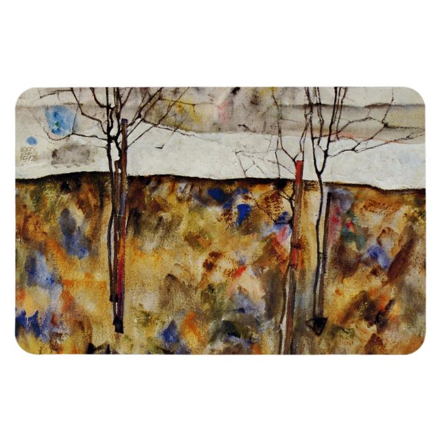 Winter Träd Magnet (Horisontell)