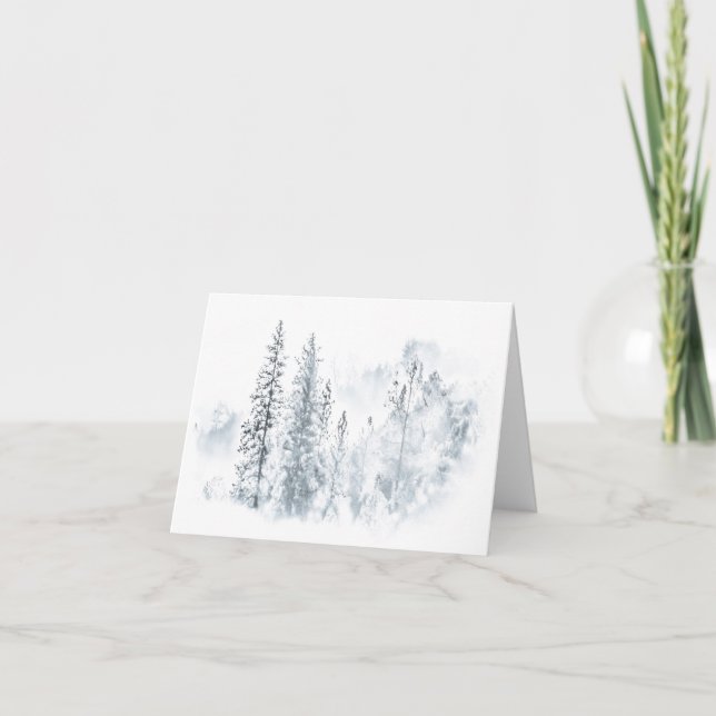 Winter-Träd-mappat Helgdag-kort Helgkort (Framsida)