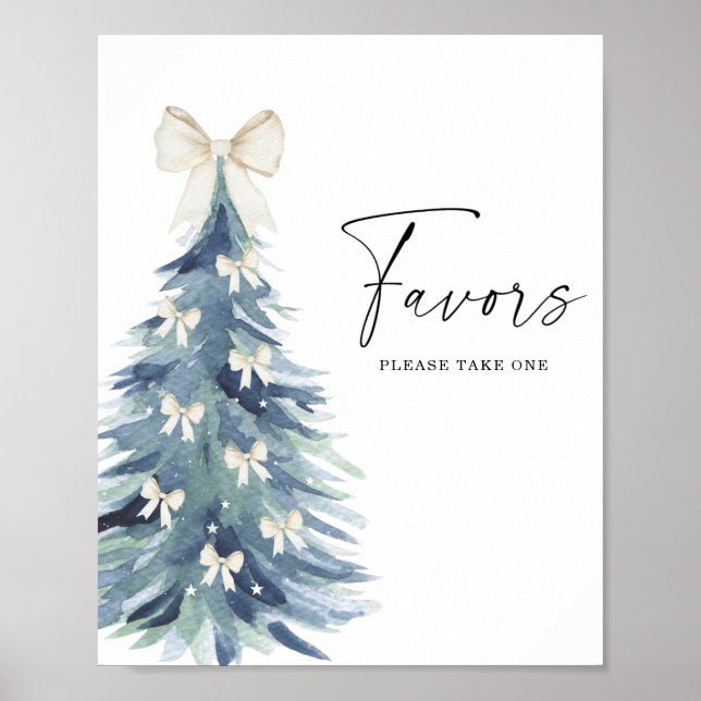 Winter träd med bows Favors Poster (Framsidan)