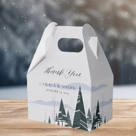 Winter Träd Modern Snö-skogen Bröllop Presentaskar
