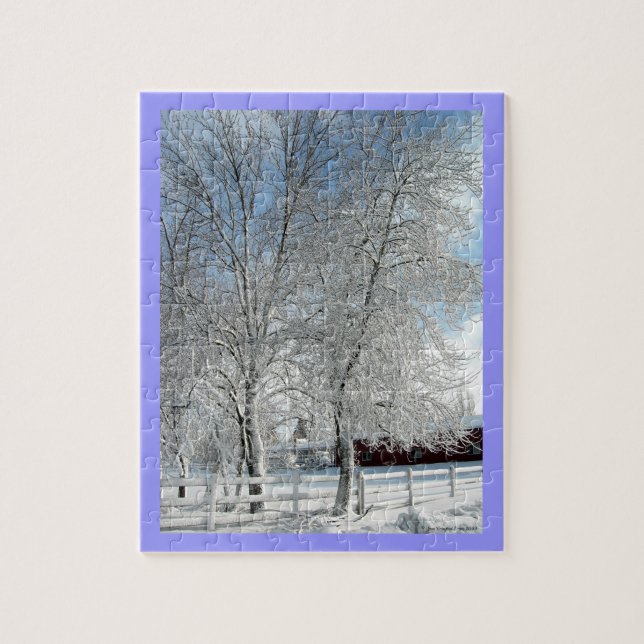 Winter träd pussel (Vertikal)