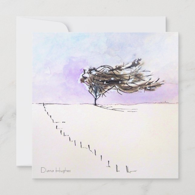 Winter Träd Spara Datumet (Framsida)