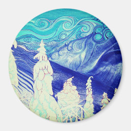 Winter träd tittar mot nos magnet