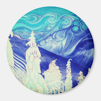 Winter träd tittar mot nos magnet