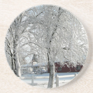 Winter träd underlägg sandsten