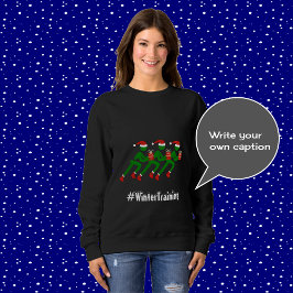 Winter training anpassningsbar text julafton sprin t-shirt