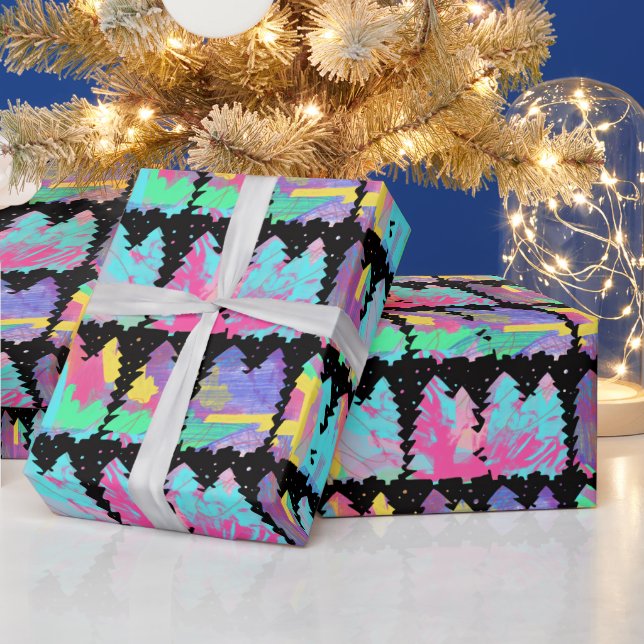 Winter Trees Wrapping Paper Presentpapper (Helgdagar)