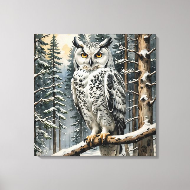 Winter Uggla Canvas Art (Framsida)
