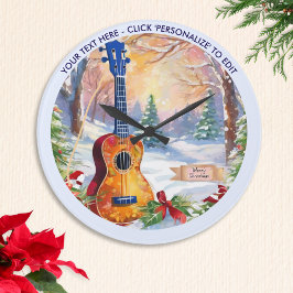 Winter Ukulele i Anpassningsbarna Snö Stor Klocka