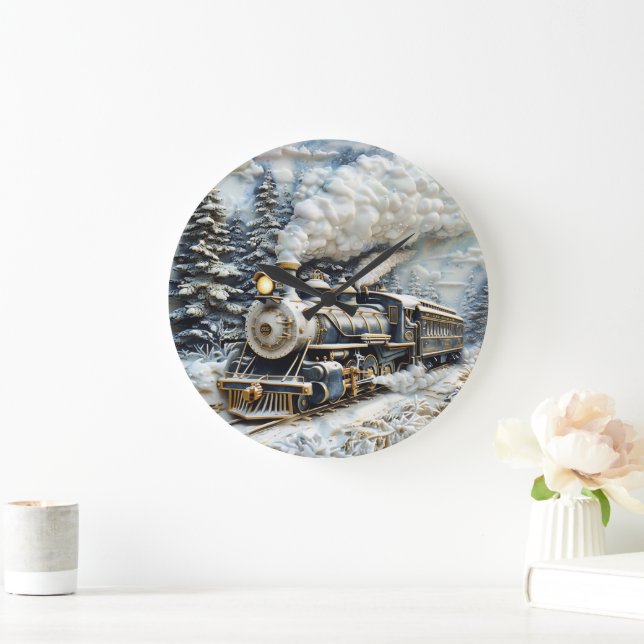 Winter underlandströms tåg. stor klocka (Hem)