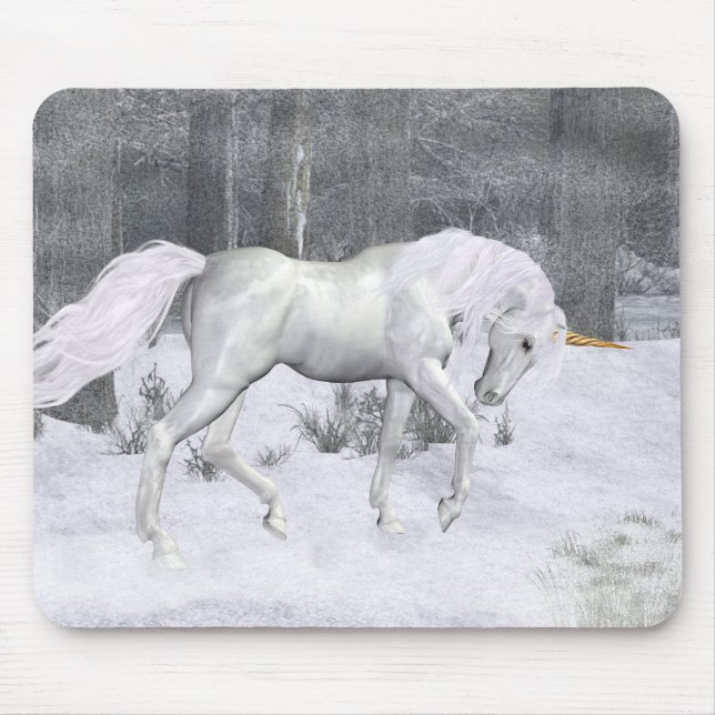 Winter Unicorn ... fantasykonst Musmatta (Framsidan)