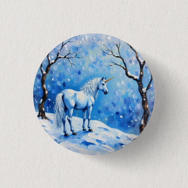 Winter Unicorn Knapp (Framsida)