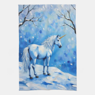 Winter Unicorn Kökshandduk