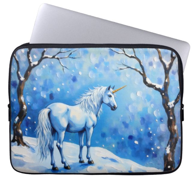 Winter Unicorn Laptop Fodral (Framsidan)