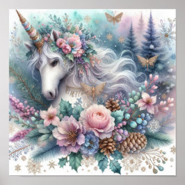 Winter Unicorn Magic Scene 1 Poster