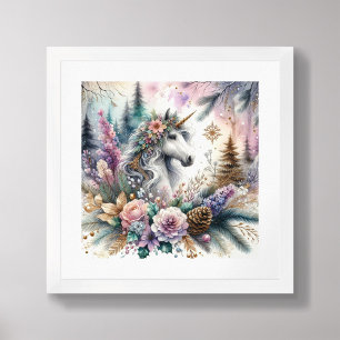 Winter Unicorn Magic Scene 2 Poster