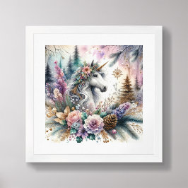 Winter Unicorn Magic Scene 2 Poster