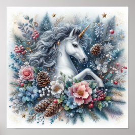 Winter Unicorn Magic Scene 6 Poster
