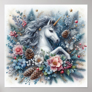 Winter Unicorn Magic Scene 6 Poster