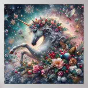 Winter Unicorn Magic Scene 7 Poster
