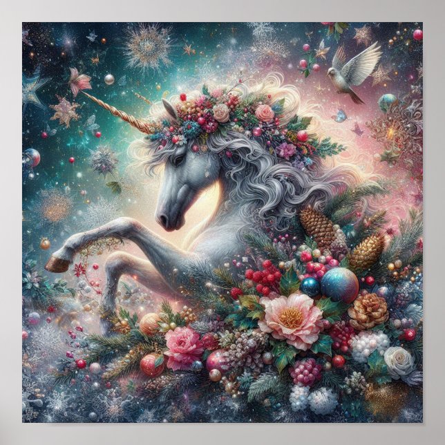 Winter Unicorn Magic Scene 7 Poster (Framsidan)