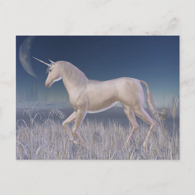 Winter Unicorn - springa Vykort (Framsida)