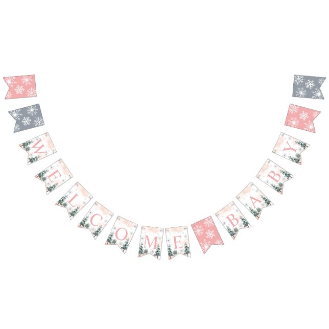 Winter Välkommen Baby Vimplar (Alla)