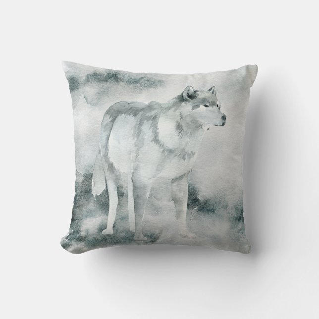 Winter Varg Dekorativ kudde (Framsida)