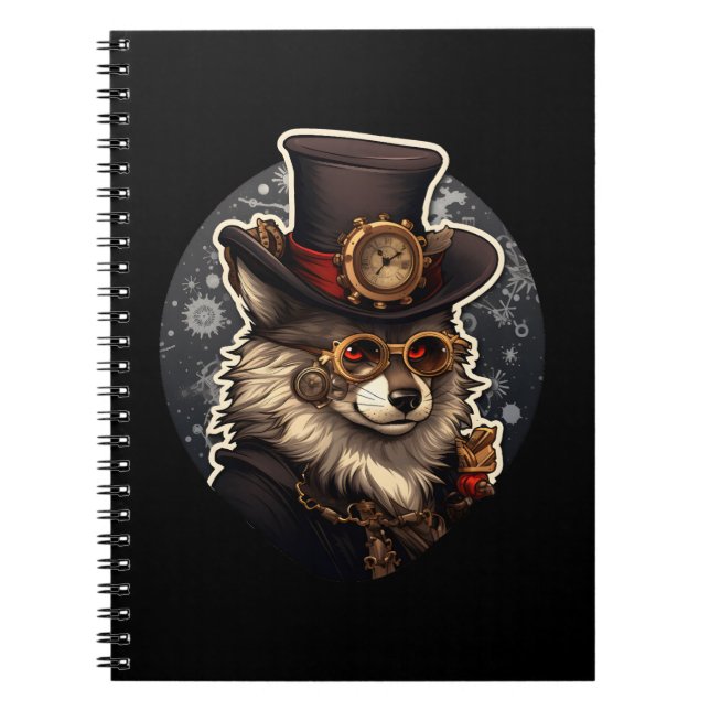 Winter varg steampunk anteckningsbok (Framsidan)