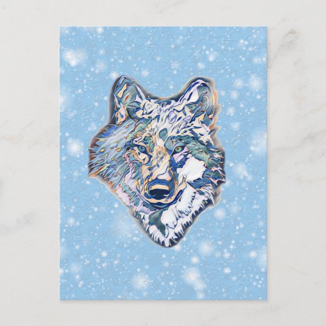 Winter-Vargen Vykort (Framsida)