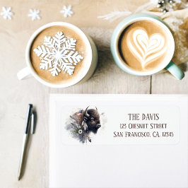 Winter Vibes American Buffalo - Returadress Etikett